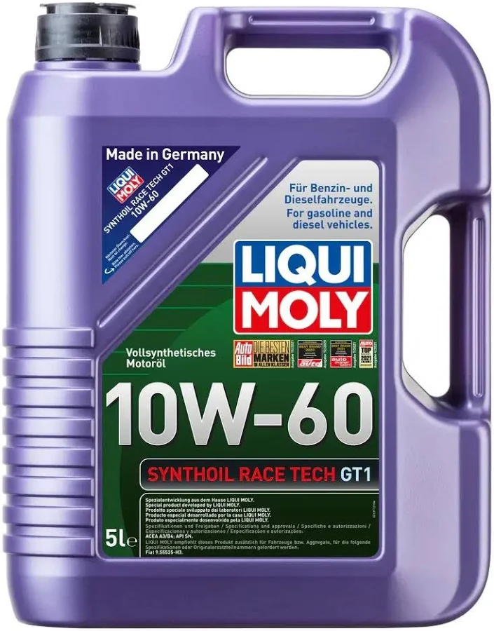 LIQUI MOLY SYNTHOIL RACE TECH GT1 SAE 10W60 GALÃO 05 LITROS